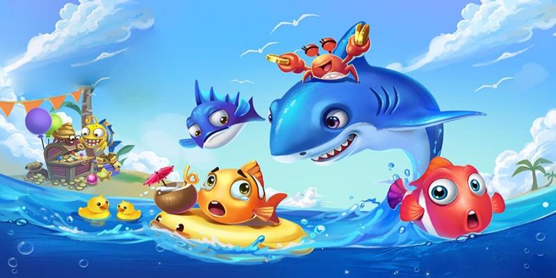 Gameplay interface of Ck444 fishing underwater world